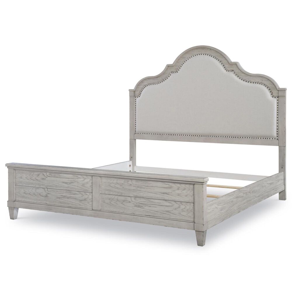 Legacy Classic Belhaven 4-Piece King Upholstered Panel Bedroom Set in Weathered Plank, , large