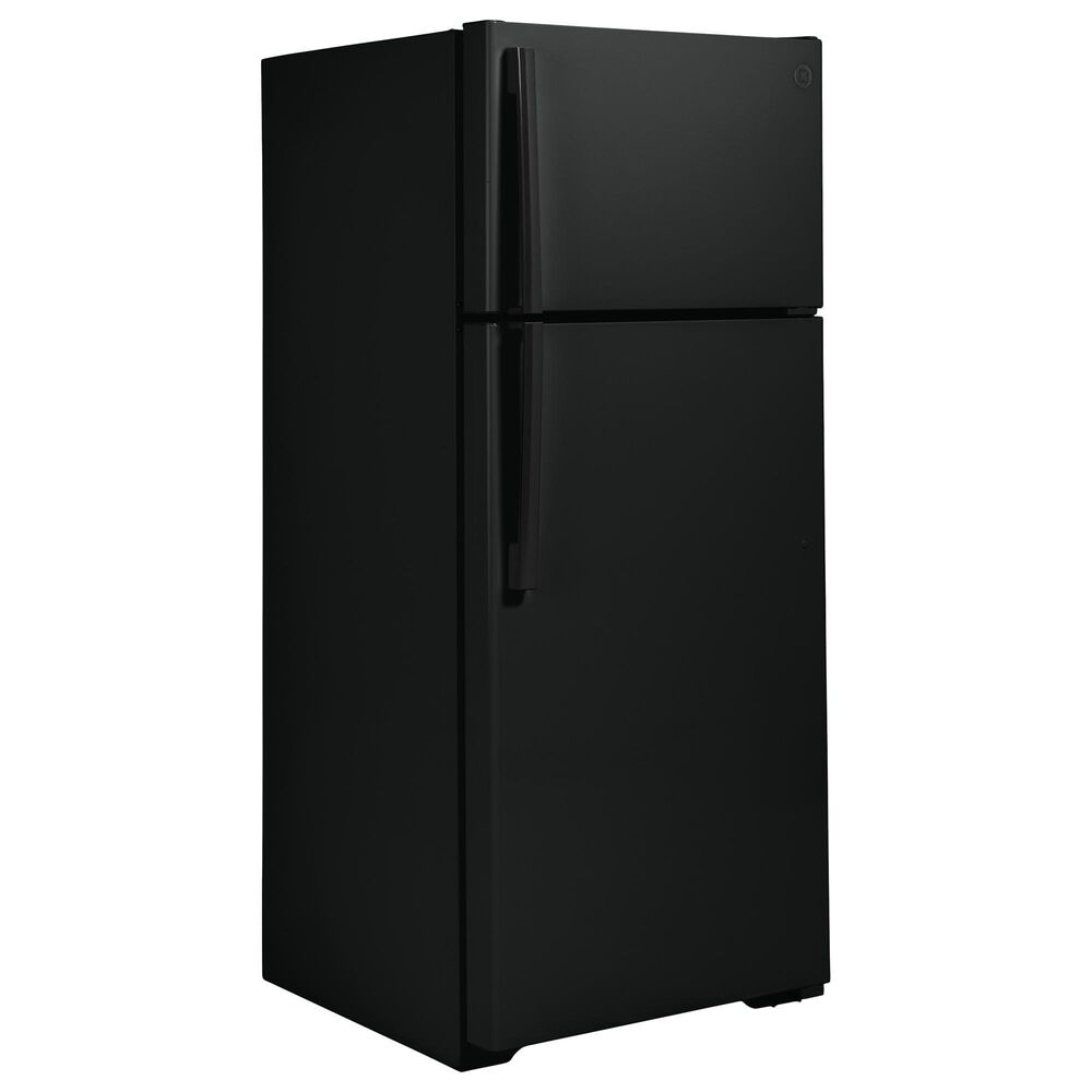 GE Appliances 18 Cu. Ft. 28&quot; Top Freezer Refrigerator in Black, , large