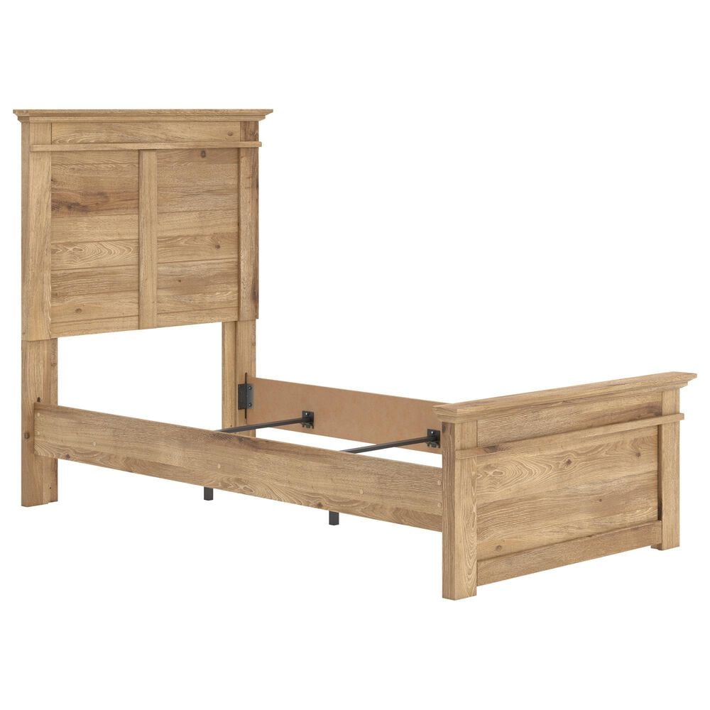 Ashley Makidern 4-Piece Twin Panel Bedroom Set in Natural Brown, , large