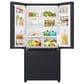 Samsung 17.5 Cu. Ft. 3-Door French Door Refrigerator in Black Caviar Matt, , large