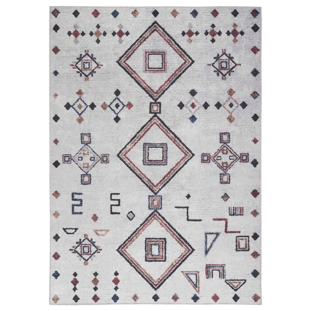 Nourison Machine Washable Series 1 2" x 6" Ivory and Multi Runner, , large
