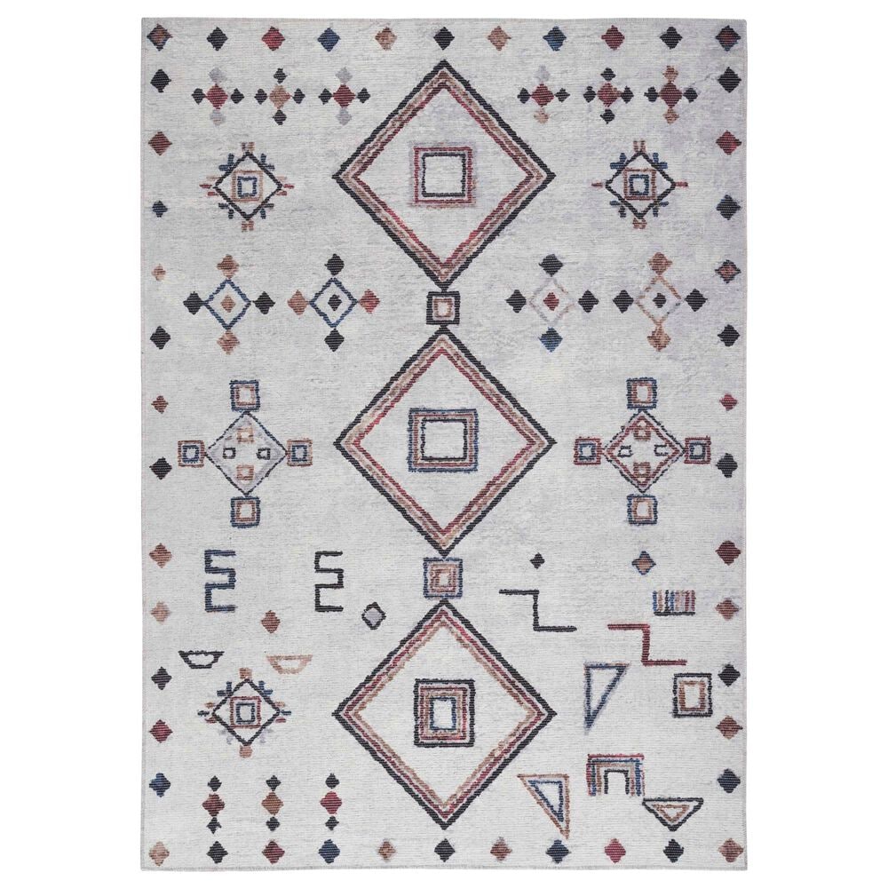 Nourison Machine Washable Series 1 2" x 6" Ivory and Multi Runner, , large
