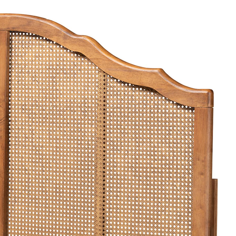 Baxton Studio Iris King Arched Headboard in Ash Walnut, , large