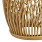 Pacific Landing Dahlia Round End Table in Natural Brown, , large