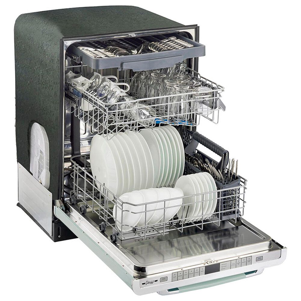 Unique Appliances Classic Retro 24" Top Control Dishwasher in Summer Mint Green, , large