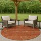 Dalyn Rug Company Soft Essentials Solid Paprika 8" Round Indoor/Outdoor Area Rug, , large