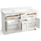 Kohler Charlemont 60" Double Bathroom Vanity in White with 3 cm White Quartz Top and Rectangular Sinks, , large