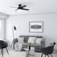 Hunter Dempsey Low Profile 44" Ceiling Fan with LED Lights in Matte Black, , large