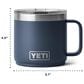 YETI Rambler 14 Oz Stackable Mug with DuraSip Ceramic Lining in Ridgeline, , large
