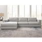 Ashley 2-Piece Leather Sofa with Chaise in Glacier, , large