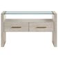 Steve Silver Garland Sofa Table in Washed Parchment and Clear, , large