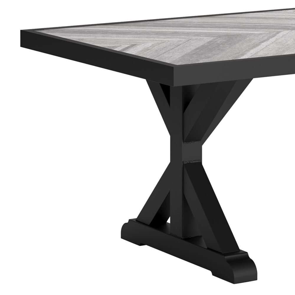 Signature Design by Ashley Beachcroft Patio Dining Table in Black and Light Gray Table Only