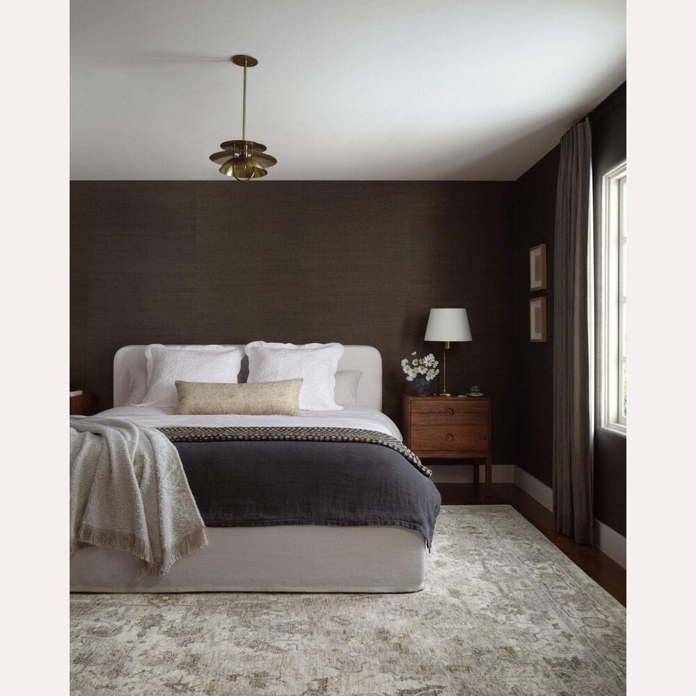 Amber Lewis x Loloi Honora Grey and Taupe 6&#39;7&quot; x 9&#39;2&quot; Area Rug, , large