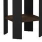 HOMLUX 1-Shelf End Table in Columbia Walnut and Black, , large