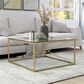 Furniture of America Hough Coffee Table Set in Gold and Clear (Set of 2), , large