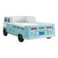 Furniture of America Peace Bus Twin Bed in Teal with LED Lights and Sound Effects, , large