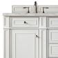 James Martin Vanities Bristol 60" Double Bathroom Vanity in Bright White with 3 cm Victorian Silver Quartz Top and Rectangular Sinks, , large