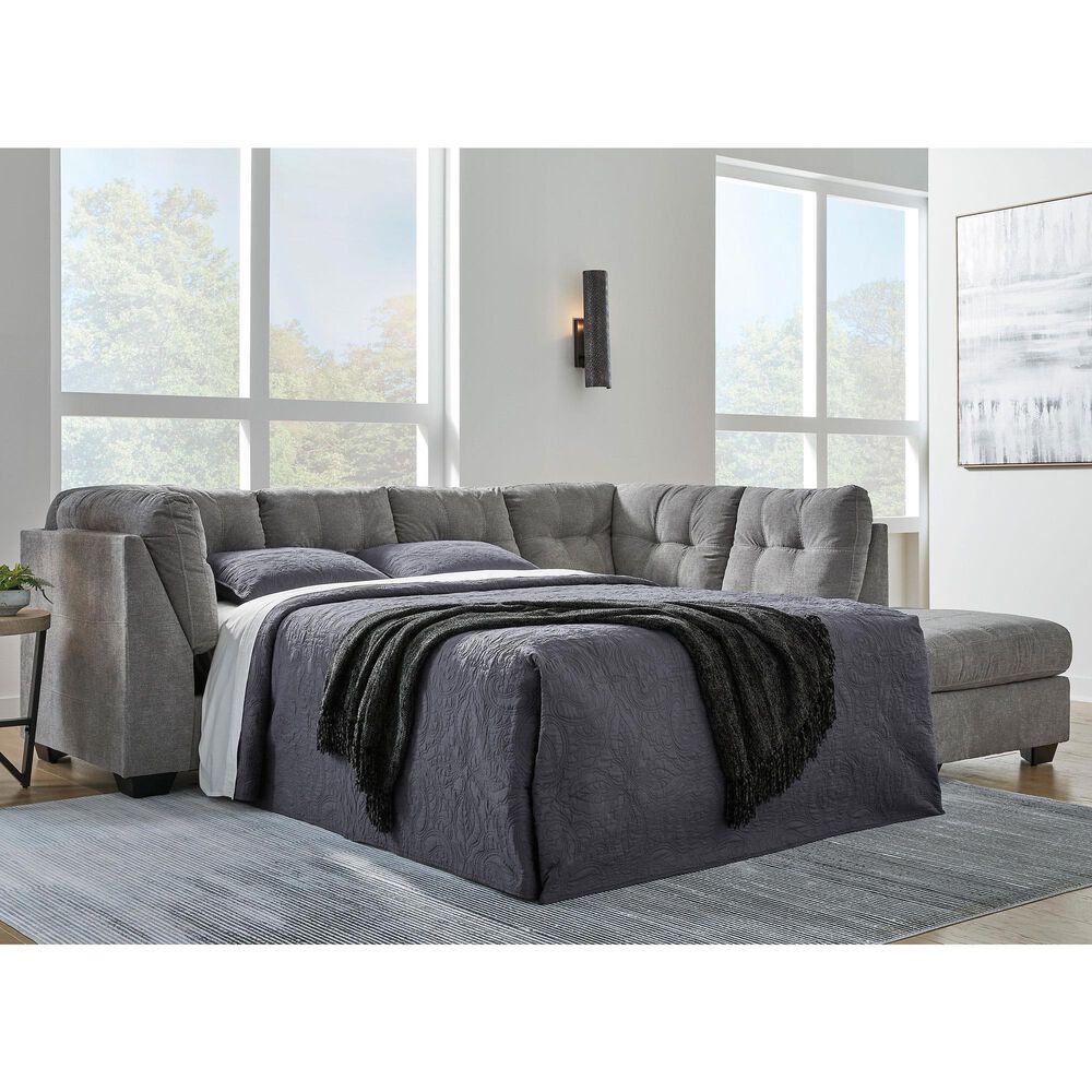 Ashley Marleton 2-Piece Right Facing Sleeper Sectional with Chaise in Gray, , large