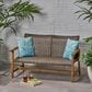 Hearth and Haven Hampton Outdoor Loveseat in Dark Natural, , large