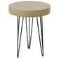 Maple and Jade Round Accent End Table in Brown and Black, , large