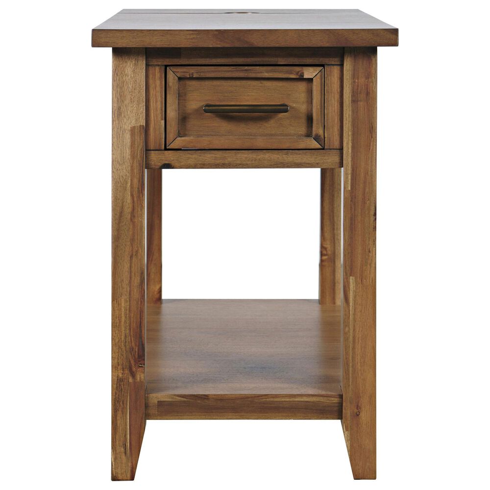 Jofran Claremont Chairside Table in Brown, , large
