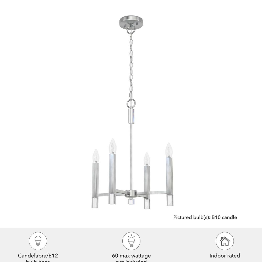 Hunter Sunjai 4-Light Pendant in Brushed Nickel, , large