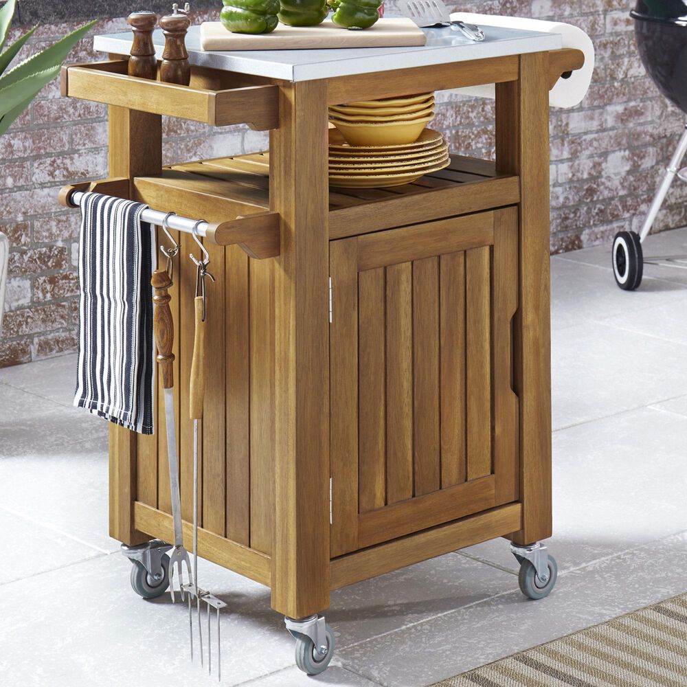 Homestyles Maho Kitchen Cart in Brown, , large