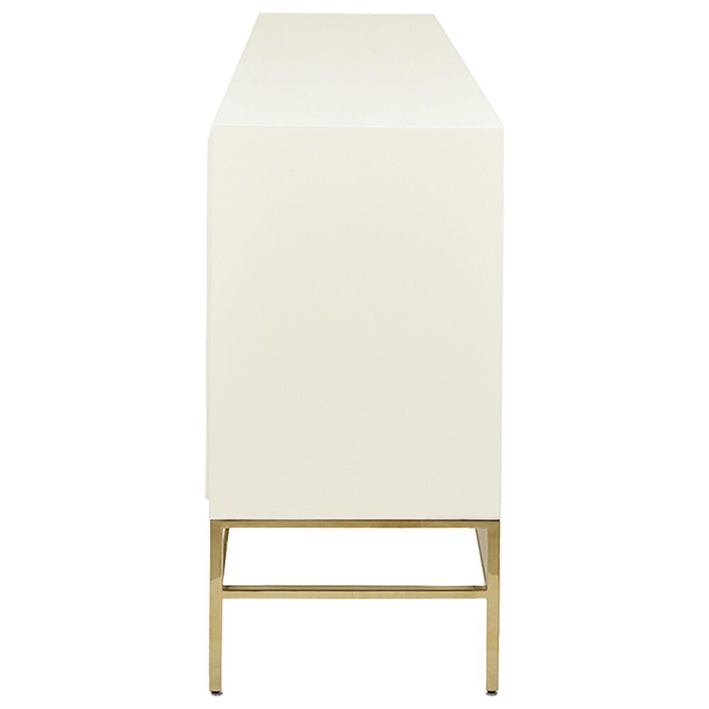 Jennifer Taylor Home Gemini Sideboard in White Lacquer and Gold, , large