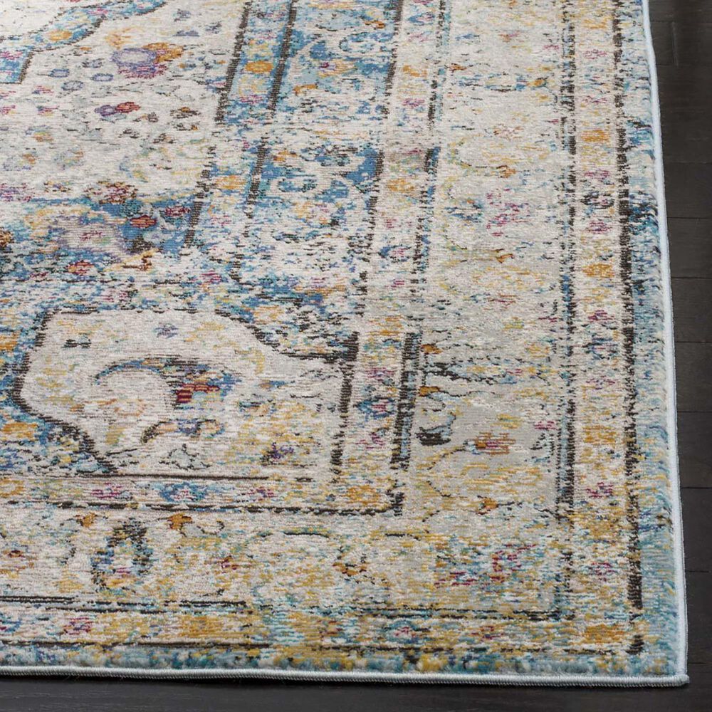Safavieh Aria ARA106E 2&#39; x 8&#39; Beige and Blue Runner, , large