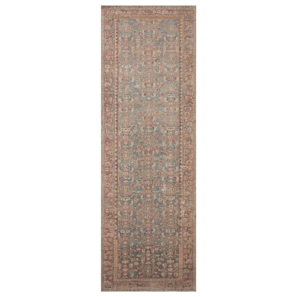 Angela Rose Aubrey 2"6" x 9"6" Blue and Terracotta Runner, , large