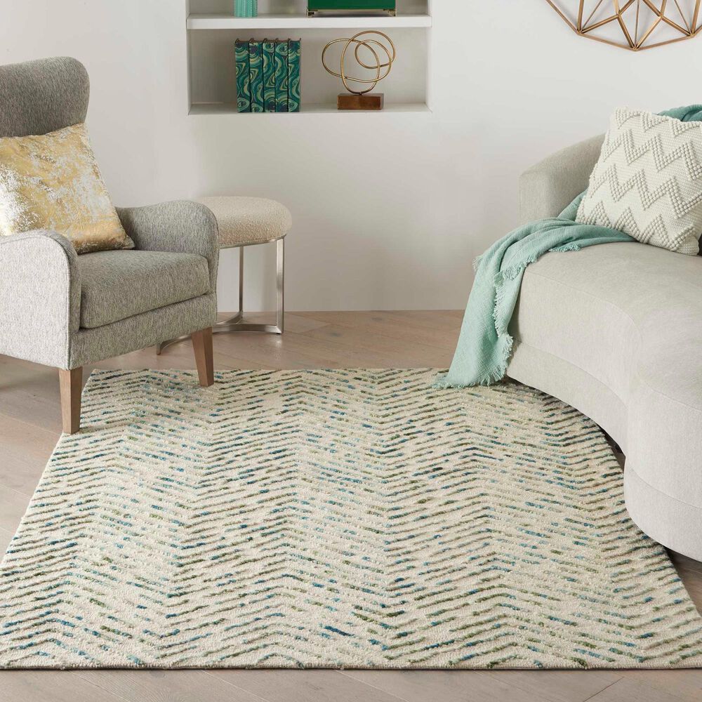 Nourison Colorado 3&#39;9&quot; x 5&#39;9&quot; Ivory and Green Area Rug, , large