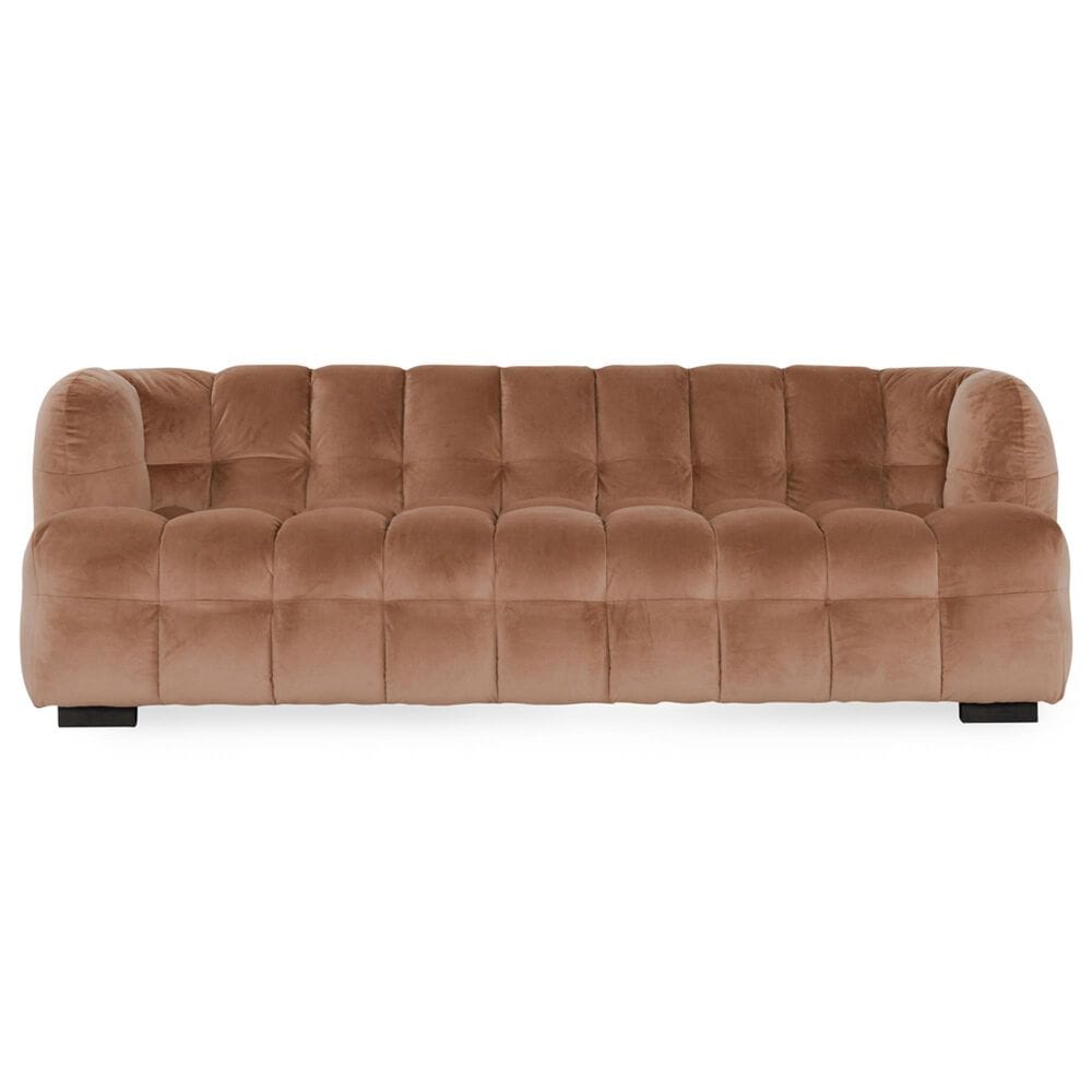 Classic Home Petra Stationary Sofa in French Beige Velvet, , large