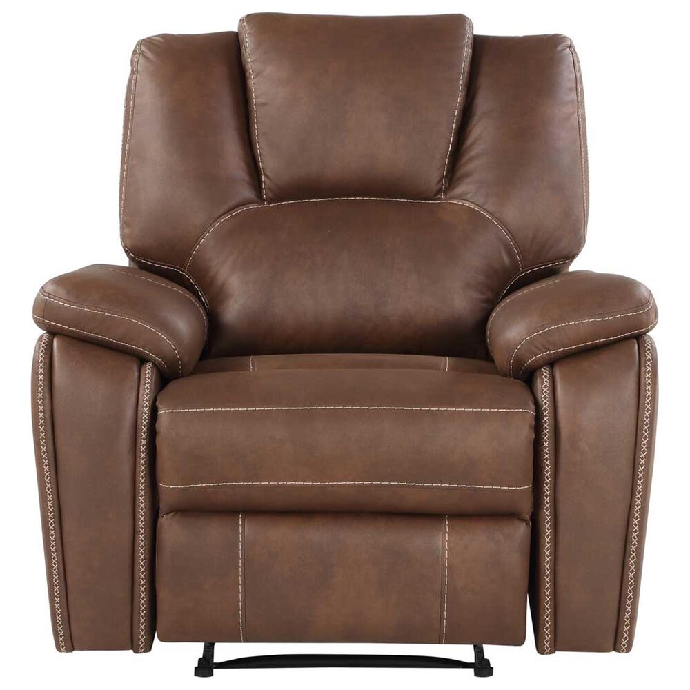 Steve Silver Katrine Manual Recliner in Chestnut Brown, , large