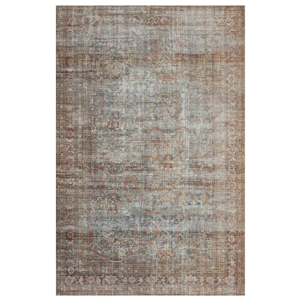 Chris Loves Julia x Loloi Jules 8&#39;6&quot; x 11&#39;6&quot; Lagoon and Brick Area Rug, , large