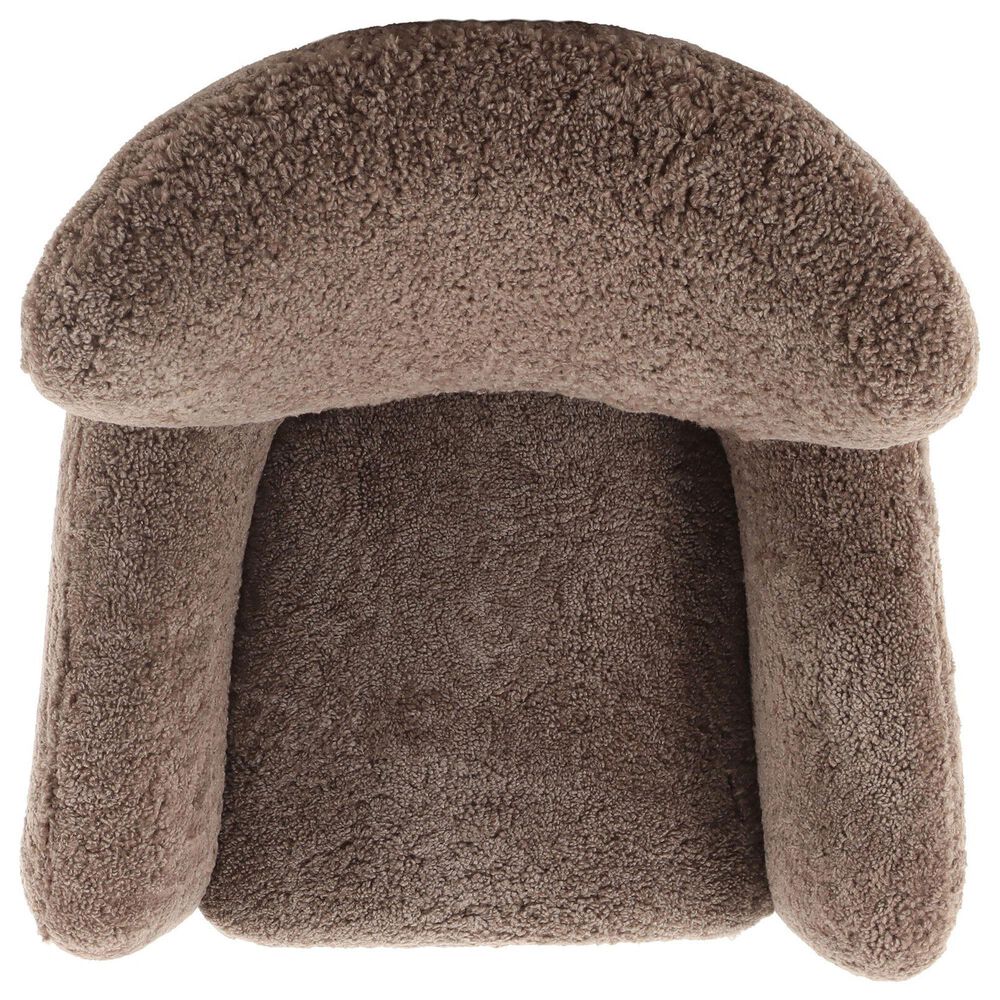 Four Hands Amelie Arm Chair in Taupe Shearling, , large