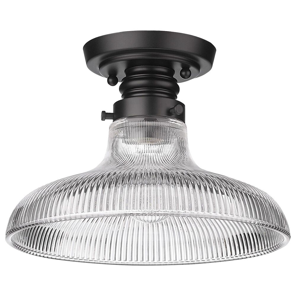 Golden Lighting Clary Flush Mount in Matte Black, , large