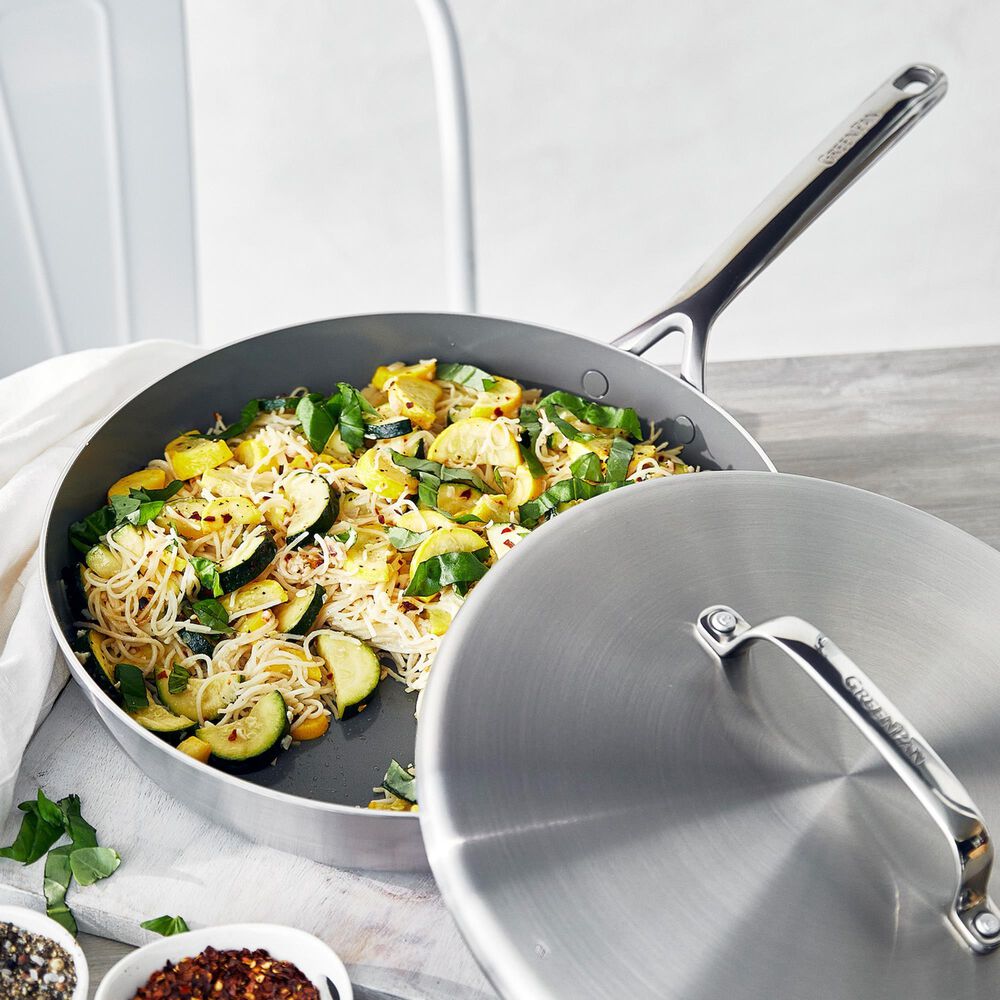 Green Pan GP5 12" Covered Frypan in Stainless Steel, , large