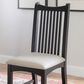 Linon Home Decor Bonnie Side Chair with Light Grey Faux Leather Cushion in Black (Set of 2), , large