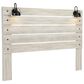 Ashley Cambeck King Double Storage Bed in Whitewash with Lighting, , large