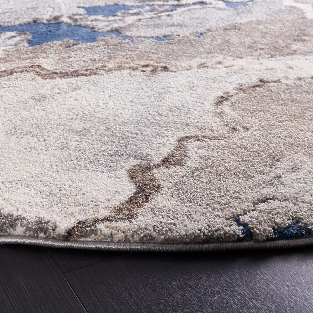 Safavieh Cyrus Shag 6&#39;7&quot; Round Blue and Beige Area Rug, , large