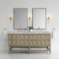 James Martin Vanities Emmeline 72" Double Bathroom Vanity in Pebble Oak with 3 cm Victorian Silver Quartz Top and Rectangular Sinks, , large