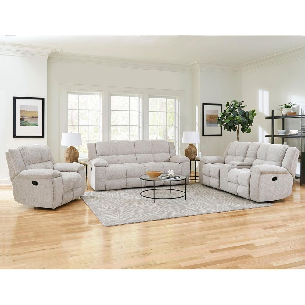 Simeon Collection Buster 3-Piece Manual Living Room Set in Opal Taupe, , large