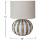 Teak Interiors Collected Notions Striped Table Lamp in Natural, , large