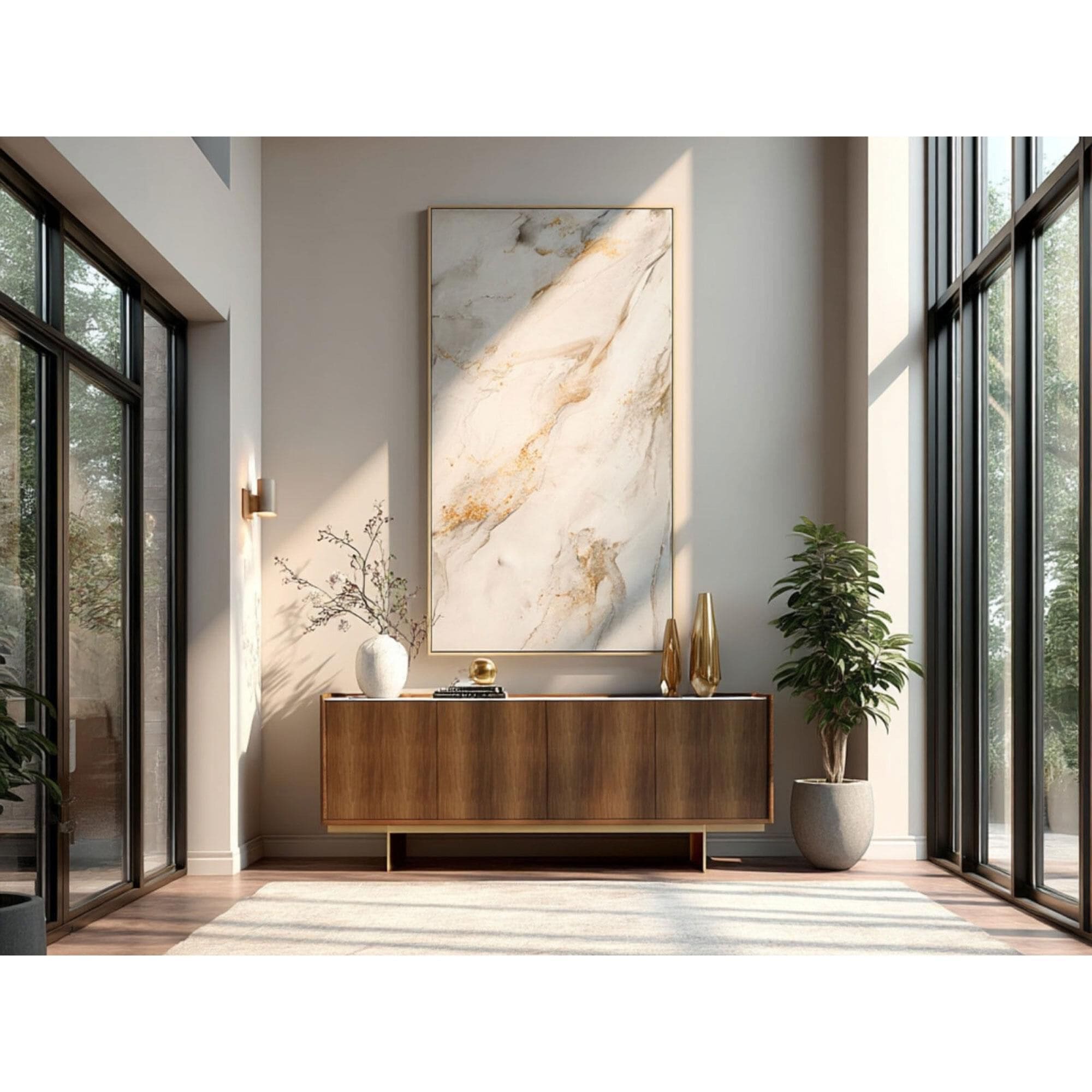 Casabianca Home Italia Sideboard Buffet in Walnut