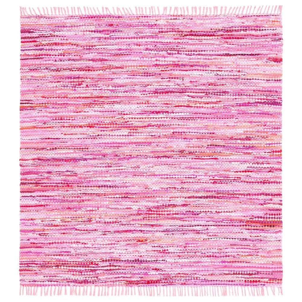 Safavieh Montauk MTK251 6" Square Pink Area Rug, , large