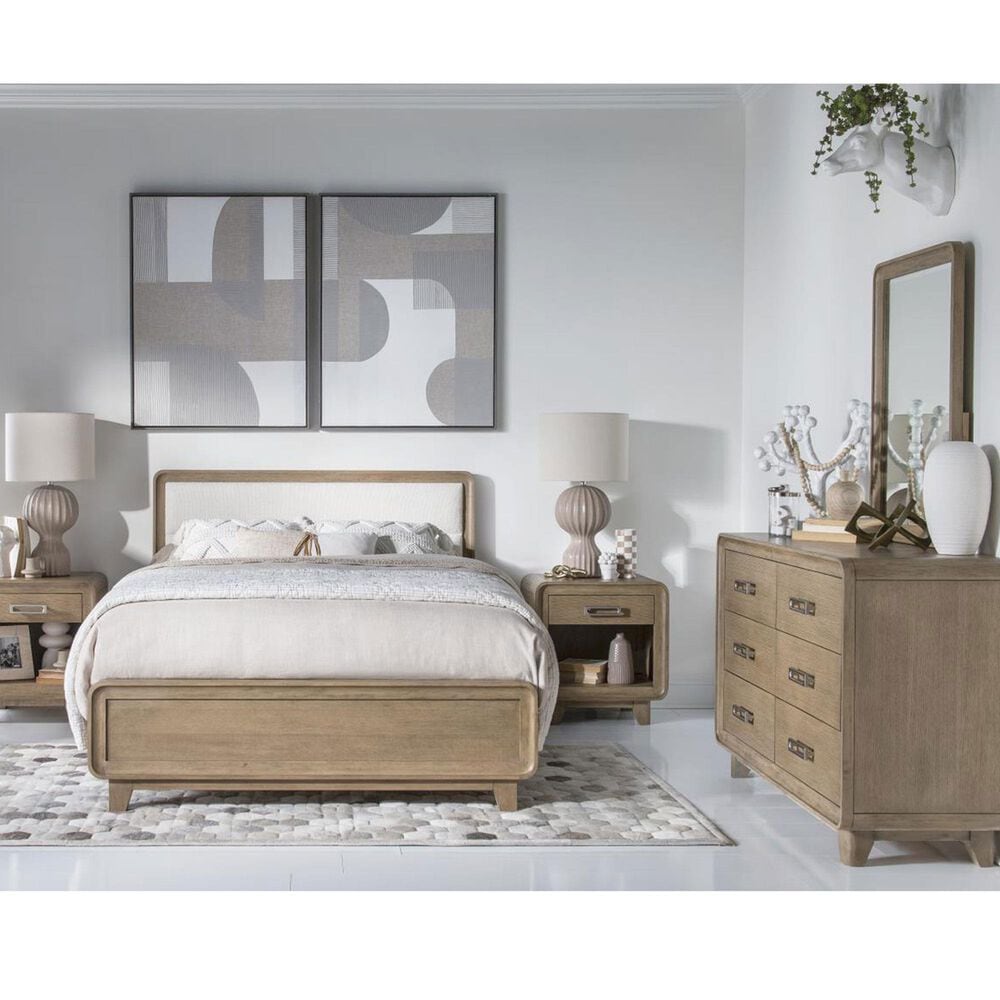 Archbold Furniture Archbold 2 West 6 Drawer Dresser and Mirror in Oat, , large