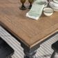 Legacy Classic Vintage Market 7-Piece Rectangular Dining Set in Barnwood Oak and Kettle Black, , large