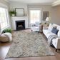 Dalyn Rug Company Silk Road Flax, Beige, Copper, Denim, Aloe and Gold 6"6" x 9"6" Area Rug, , large
