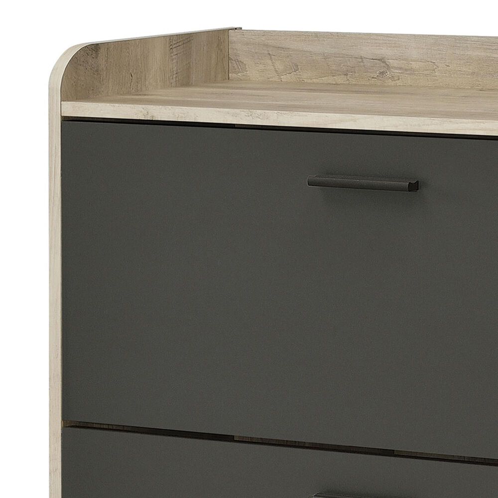 Pacific Landing Denia 3-Tier Shoe Storage Cabinet in Antique Pine and Grey, , large
