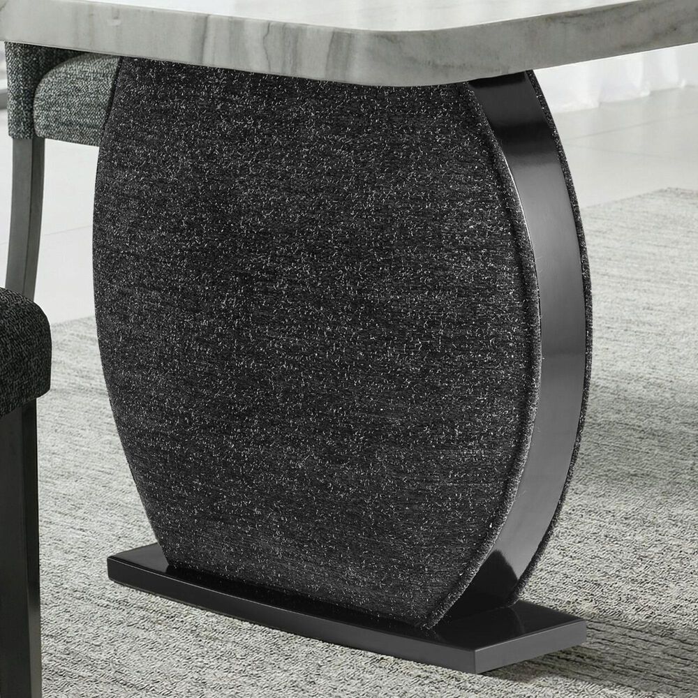 Modern Market 5-Piece Rectangular Dining Set in Black and Grey, , large